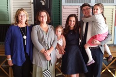 Carole Grills with daughters and family.